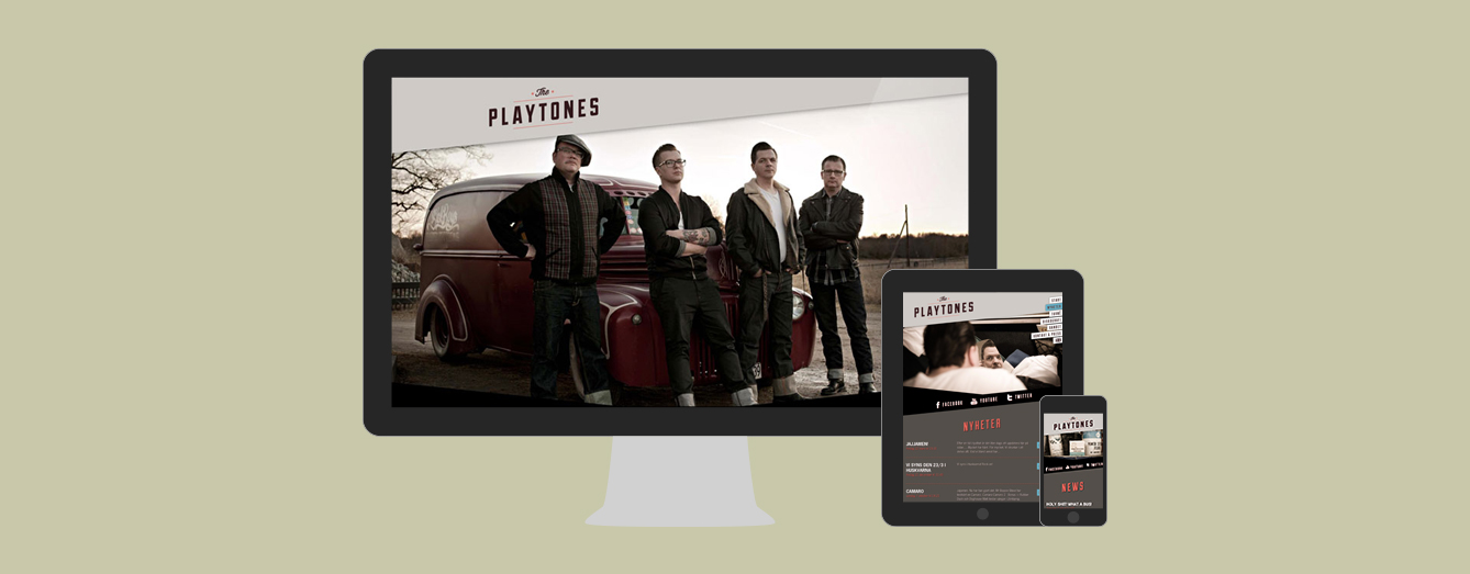 Identitet och webbsida för The Playtones